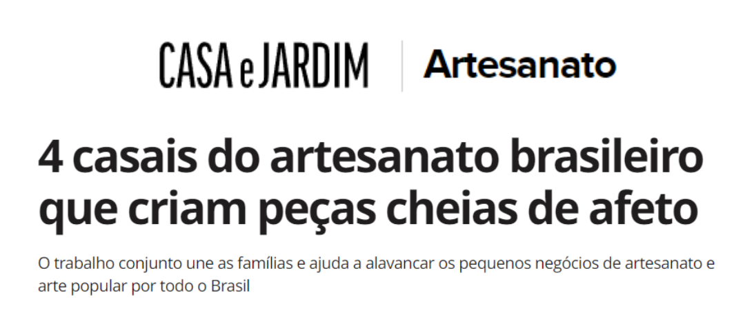 4 casais do artesanato brasileiro que criam peças cheias de afeto