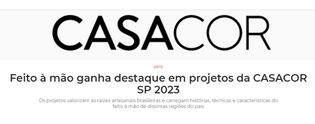 Feito à mão ganha destaque em projetos da CASACOR SP 2023